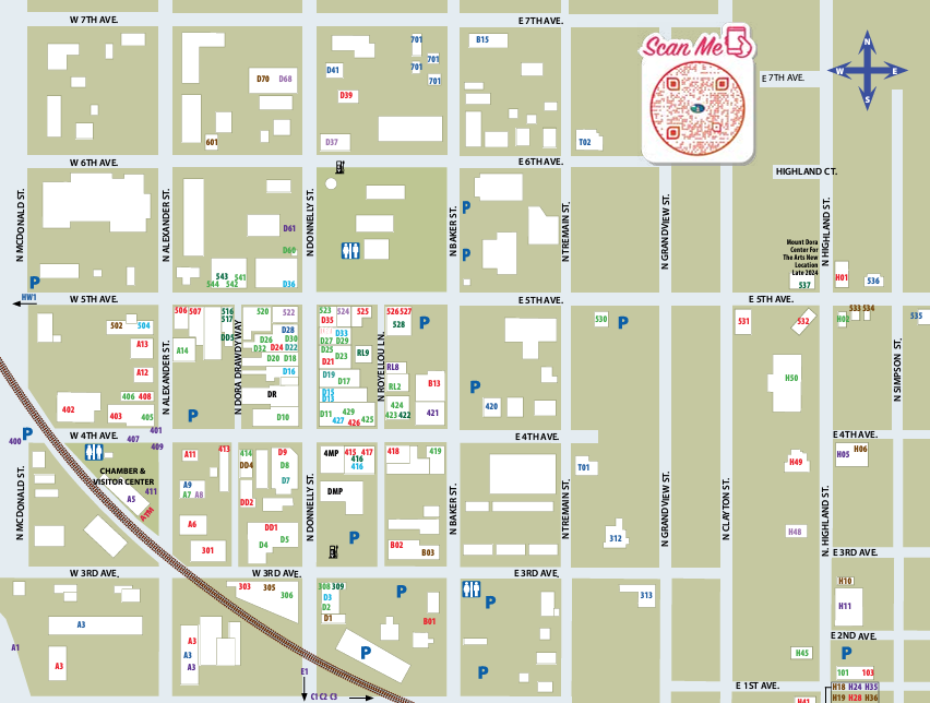 Mount Dora Map - Downtown